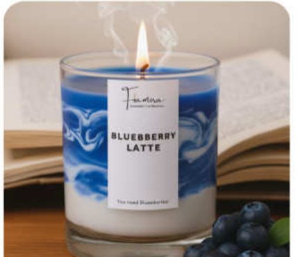 Blueberry Latte Scented Glass Jar Candle for Gift and Home Décor in Punjab