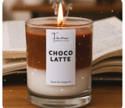 Choco Latte Scented Glass Jar Candle for Gift and Home Décor in Ujjain