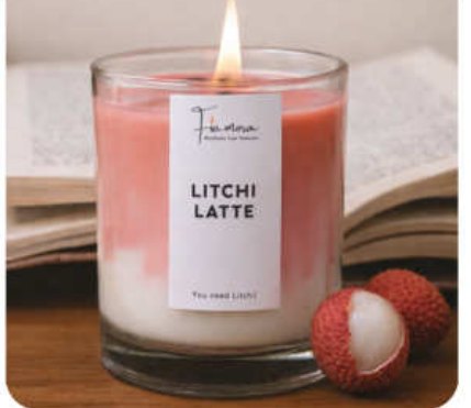 Litchi Latte Scented Glass Jar Candle for Gift and Home Décor in Rajasthan
