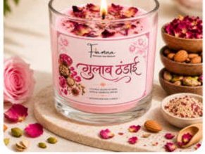 Gulaab Thandai Festive Thandai Candle for Gift and Home Décor in Dwarka