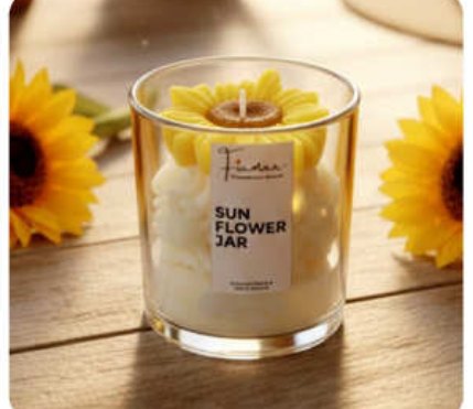 Sunflower Jar Decorative Artisan Candle for Gift and Home Décor in Jaipur