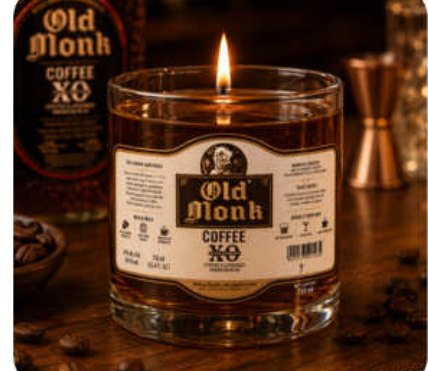  Old Monk-Coffee Novelty Gel Candle for Gift and Home Décor in Ashok Vihar