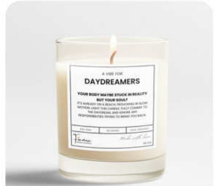 Day Dreamers Quote Glass Jar Candle for Gift and Home Décor in Itanagar