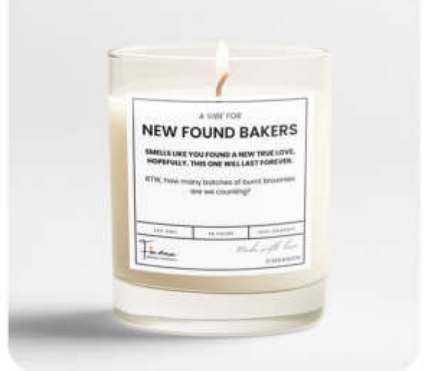 New Found Bakers Quote Glass Jar Candle for Gift and Home Décor in Karkardooma