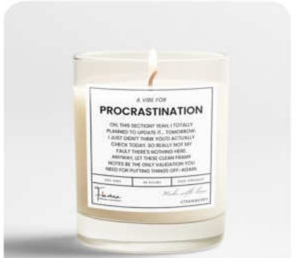 Procrastination Quote Glass Jar Candle for Gift and Home Décor in Gol Market