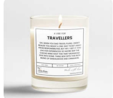 Travellers Quote Glass Jar Candle for Gift and Home Décor in Andhra Pradesh