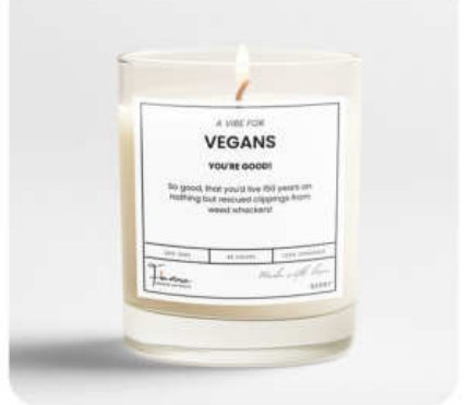 Vegans Quote Glass Jar Candle for Gift and Home Décor in Kargil City