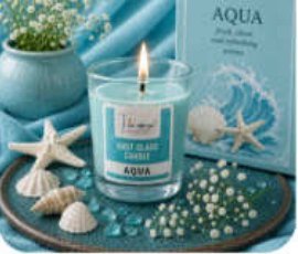 Aqua Scented Votive Glass Candle for Gift and Home Décor in Chandigarh