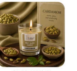 Cardamom Scented Votive Glass Candle for Gift and Home Décor in Babarpur