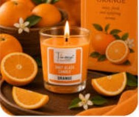 Orange Scented Votive Glass Candle for Gift and Home Décor in Sant Nagar
