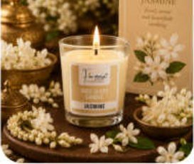 Jasmine Scented Votive Glass Candle for Gift and Home Décor in Patna