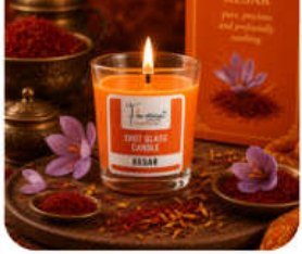 Kesar Scented Votive Glass Candle for Gift and Home Décor in Lajpat Nagar
