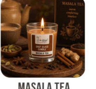 Masala Tea Scented Votive Glass Candle for Gift and Home Décor in Laxmi Nagar