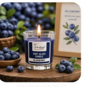 Blueberry Scented Votive Glass Candle for Gift and Home Décor in Gautam Nagar
